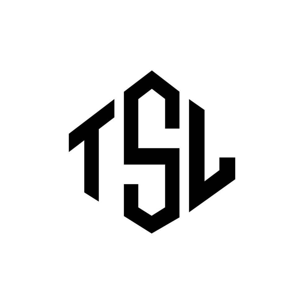 tsl-letterlogo-ontwerp met veelhoekvorm. tsl veelhoek en kubusvorm logo-ontwerp. tsl zeshoek vector logo sjabloon witte en zwarte kleuren. tsl-monogram, bedrijfs- en onroerendgoedlogo.