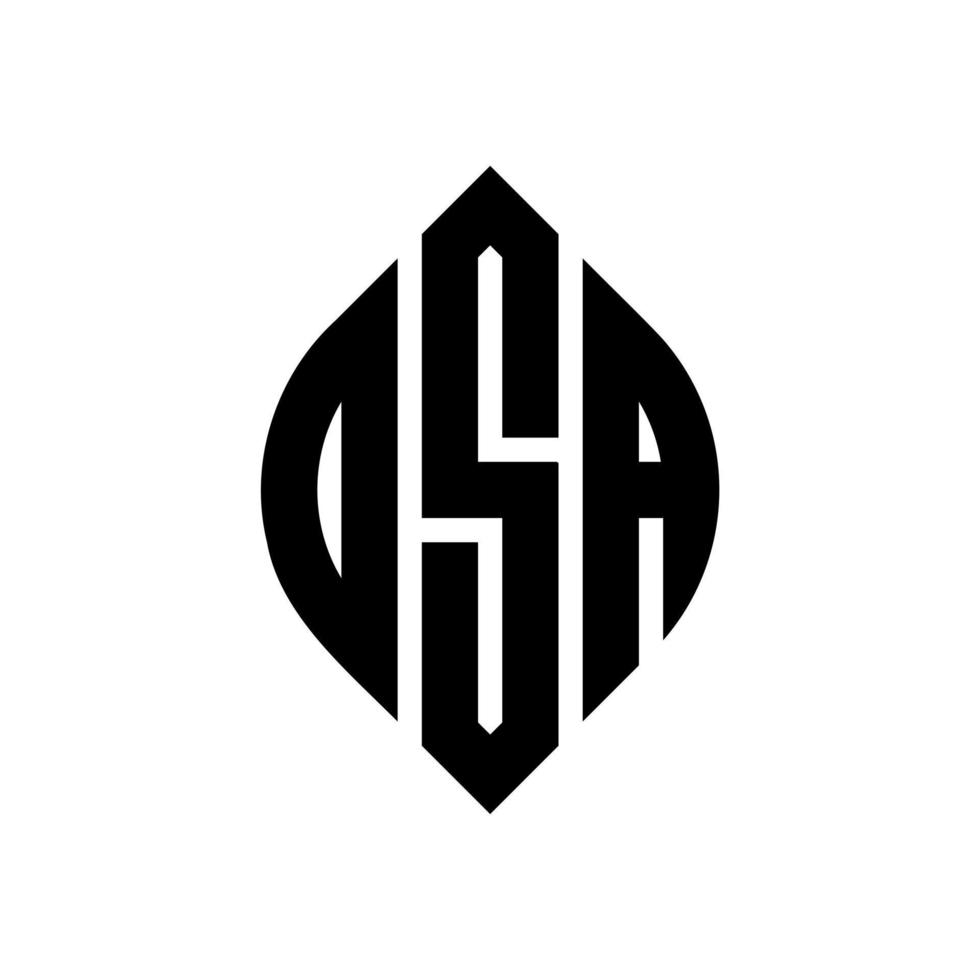 dsa cirkel letter logo ontwerp met cirkel en ellipsvorm. dsa-ellipsletters met typografische stijl. de drie initialen vormen een cirkellogo. dsa cirkel embleem abstracte monogram brief mark vector. vector