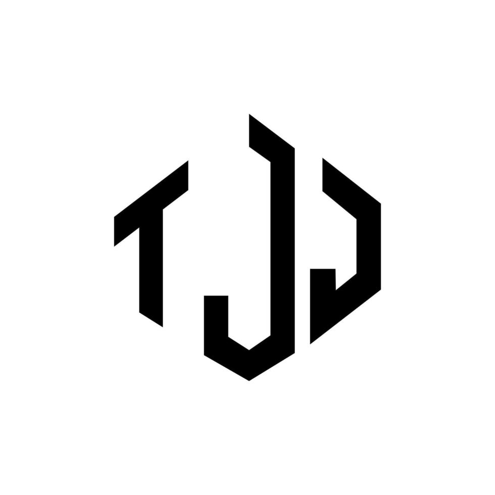 tjj letter logo-ontwerp met veelhoekvorm. tjj veelhoek en kubusvorm logo-ontwerp. tjj zeshoek vector logo sjabloon witte en zwarte kleuren. tjj-monogram, bedrijfs- en onroerendgoedlogo.