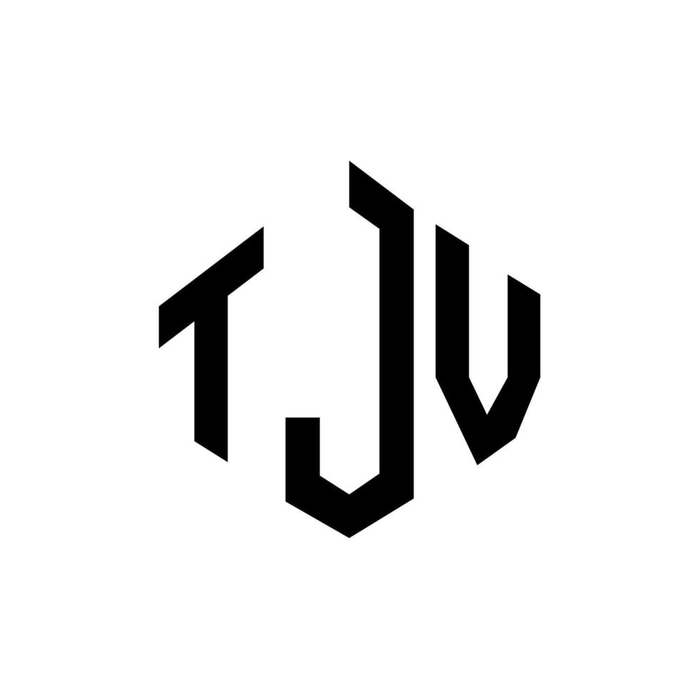 tjv letter logo-ontwerp met veelhoekvorm. tjv veelhoek en kubusvorm logo-ontwerp. tjv zeshoek vector logo sjabloon witte en zwarte kleuren. tjv-monogram, bedrijfs- en onroerendgoedlogo.
