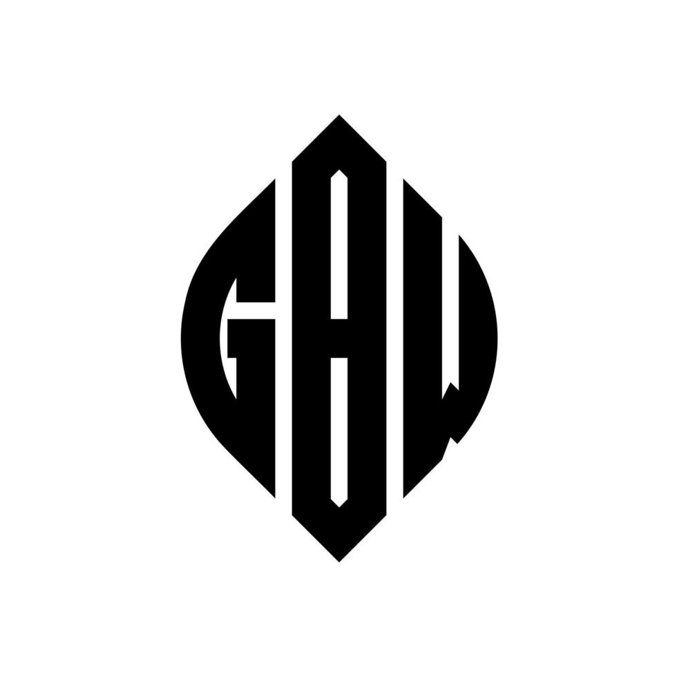 gbw cirkel letter logo ontwerp met cirkel en ellipsvorm. gbw ellipsletters met typografische stijl. de drie initialen vormen een cirkellogo. GBW cirkel embleem abstracte monogram brief mark vector. vector