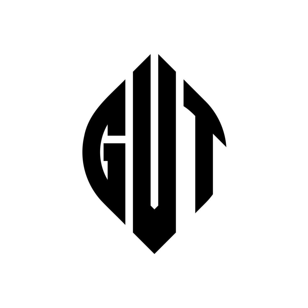 gut circle letter logo-ontwerp met cirkel en ellipsvorm. darm ellips letters met typografische stijl. de drie initialen vormen een cirkellogo. darm cirkel embleem abstracte monogram brief mark vector. vector