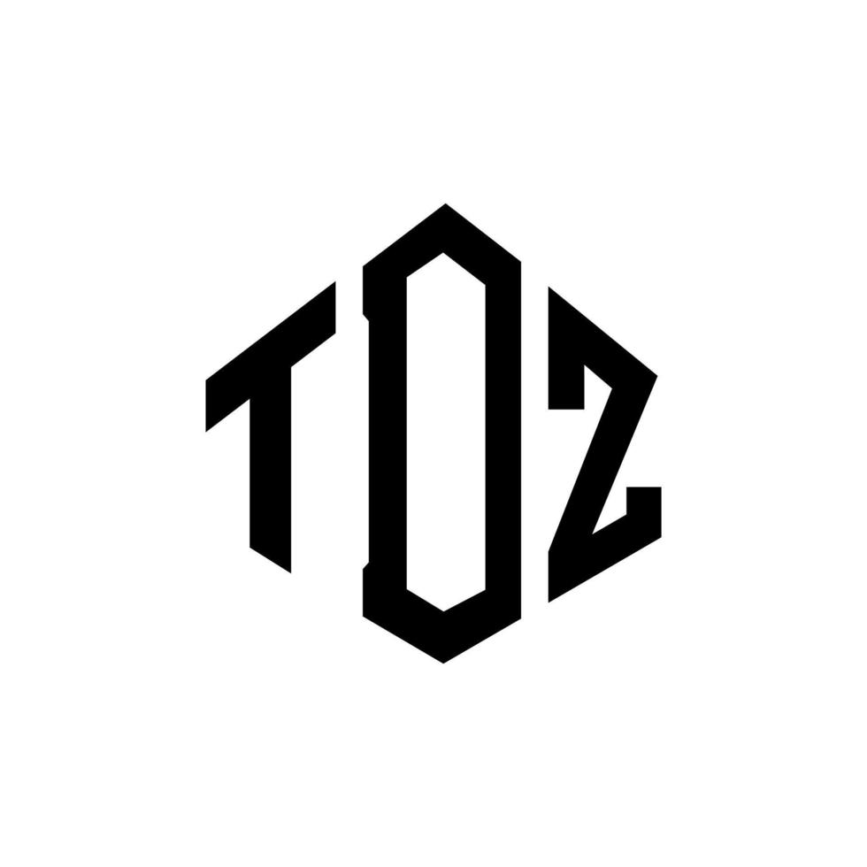 tdz letter logo-ontwerp met veelhoekvorm. tdz veelhoek en kubusvorm logo-ontwerp. tdz zeshoek vector logo sjabloon witte en zwarte kleuren. tdz-monogram, bedrijfs- en onroerendgoedlogo.