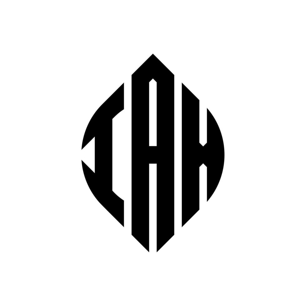 iax cirkel letter logo-ontwerp met cirkel en ellipsvorm. iax ellipsletters met typografische stijl. de drie initialen vormen een cirkellogo. iax cirkel embleem abstracte monogram brief mark vector. vector