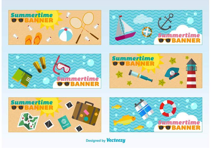 Zomer banners vector