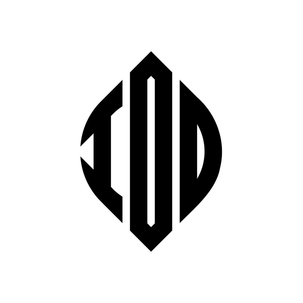 ido cirkel letter logo ontwerp met cirkel en ellipsvorm. ido ellipsletters met typografische stijl. de drie initialen vormen een cirkellogo. ido cirkel embleem abstracte monogram brief mark vector. vector