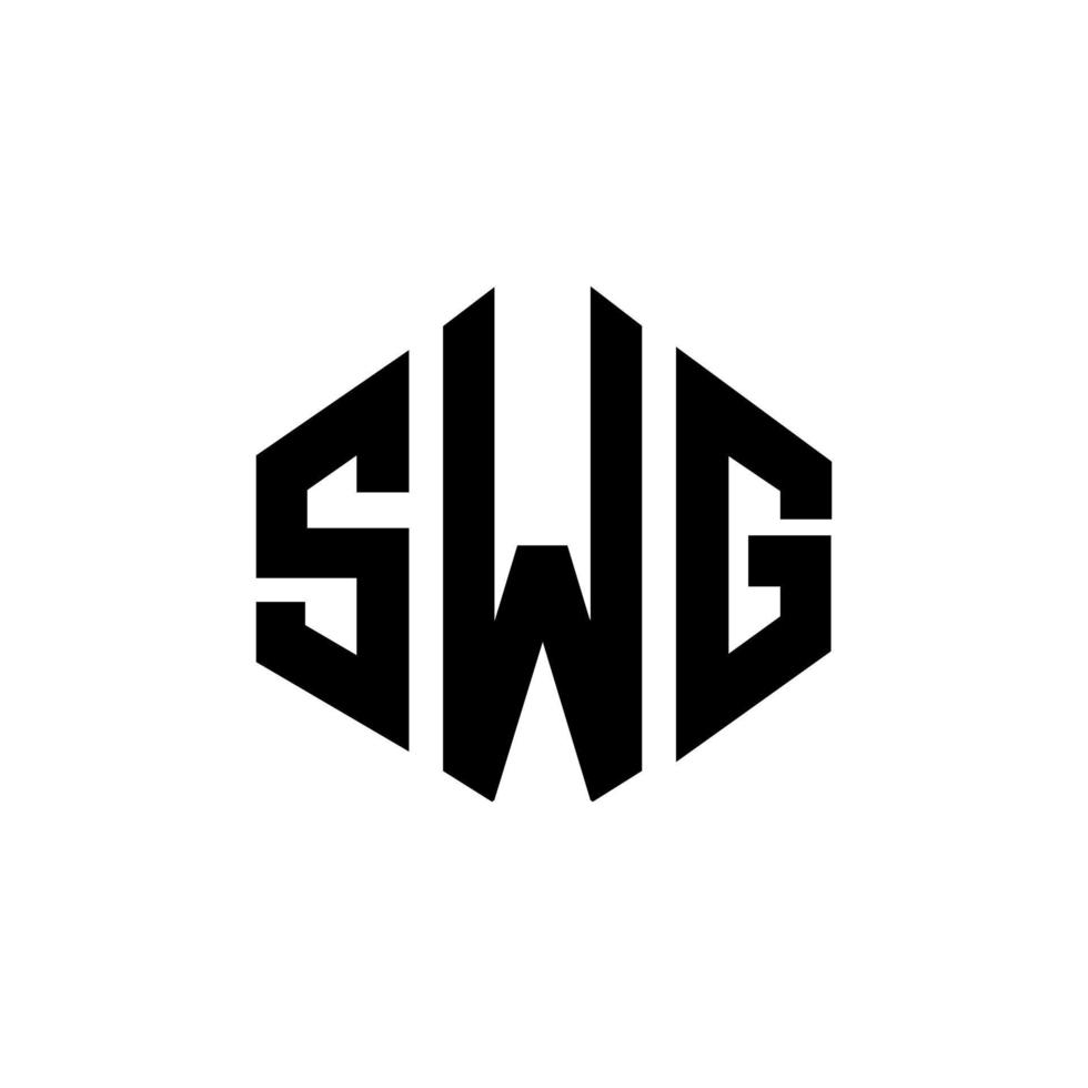 swg letter logo-ontwerp met veelhoekvorm. swg veelhoek en kubusvorm logo-ontwerp. swg zeshoek vector logo sjabloon witte en zwarte kleuren. swg-monogram, bedrijfs- en onroerendgoedlogo.