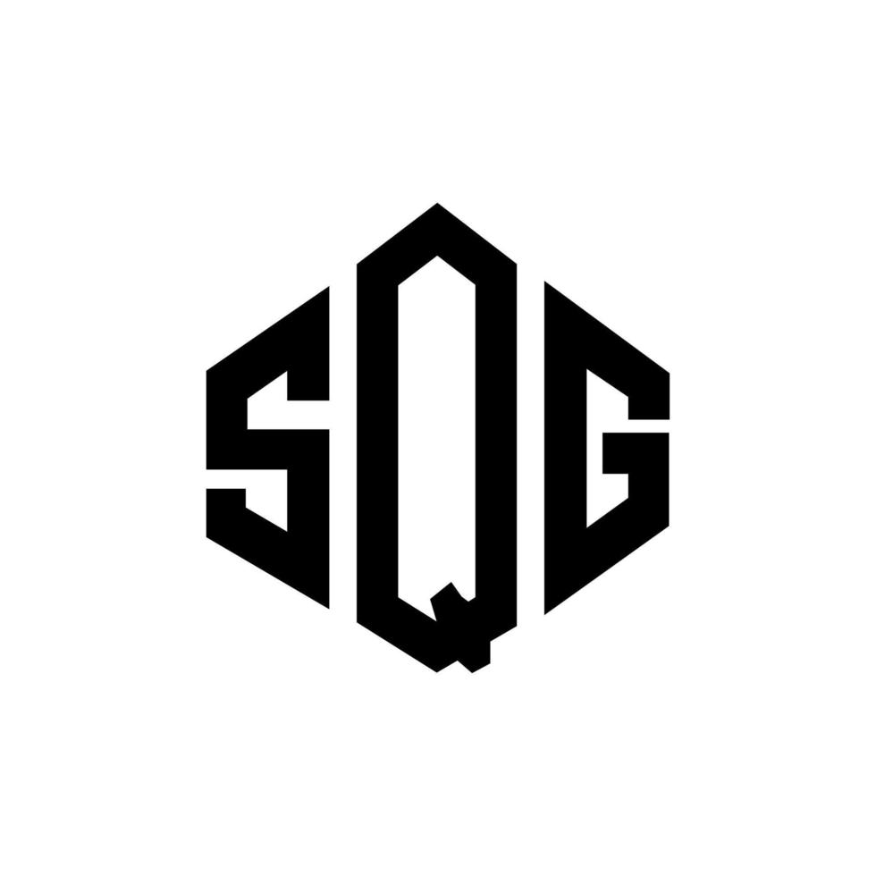 sqg letter logo-ontwerp met veelhoekvorm. sqg veelhoek en kubusvorm logo-ontwerp. sqg zeshoek vector logo sjabloon witte en zwarte kleuren. sqg monogram, bedrijfs- en onroerend goed logo.