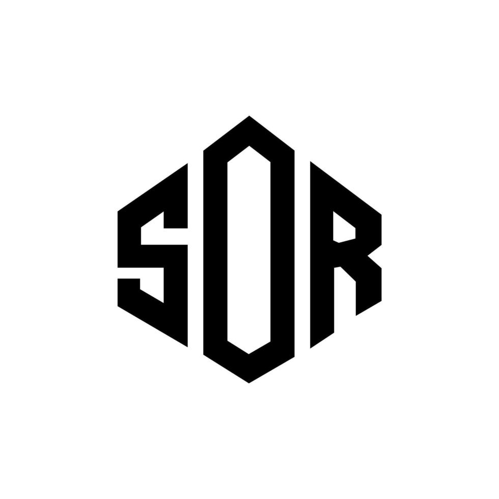 sor letter logo-ontwerp met veelhoekvorm. sor veelhoek en kubusvorm logo-ontwerp. sor zeshoek vector logo sjabloon witte en zwarte kleuren. sor monogram, business en onroerend goed logo.