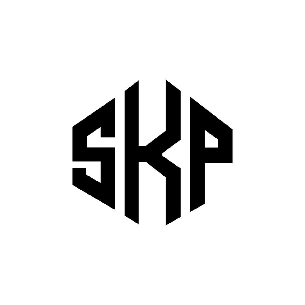 skp letter logo-ontwerp met veelhoekvorm. skp veelhoek en kubusvorm logo-ontwerp. skp zeshoek vector logo sjabloon witte en zwarte kleuren. skp-monogram, bedrijfs- en onroerendgoedlogo.