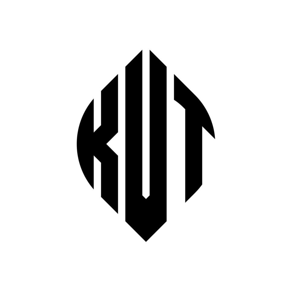 kvt cirkel letter logo ontwerp met cirkel en ellipsvorm. kvt ellipsletters met typografische stijl. de drie initialen vormen een cirkellogo. kvt cirkel embleem abstracte monogram brief mark vector. vector