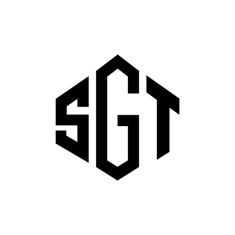sgt letter logo-ontwerp met veelhoekvorm. sgt veelhoek en kubusvorm logo-ontwerp. sgt zeshoek vector logo sjabloon witte en zwarte kleuren. sgt-monogram, bedrijfs- en onroerendgoedlogo.