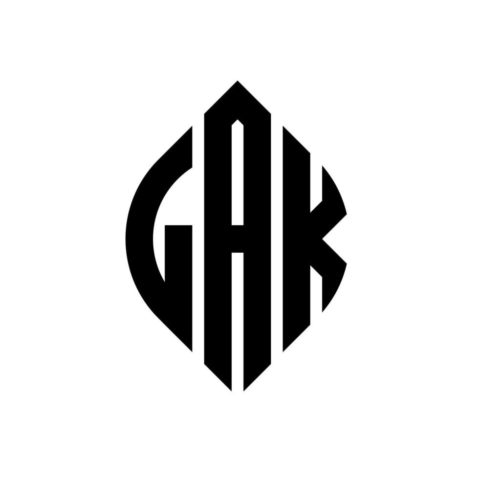 lak cirkel letter logo ontwerp met cirkel en ellipsvorm. lak ellips letters met typografische stijl. de drie initialen vormen een cirkellogo. lak cirkel embleem abstracte monogram brief mark vector. vector