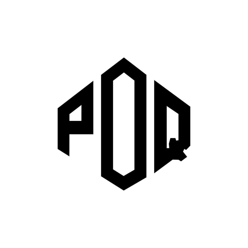 poq letter logo-ontwerp met veelhoekvorm. poq veelhoek en kubusvorm logo-ontwerp. poq zeshoek vector logo sjabloon witte en zwarte kleuren. poq monogram, bedrijfs- en onroerend goed logo.