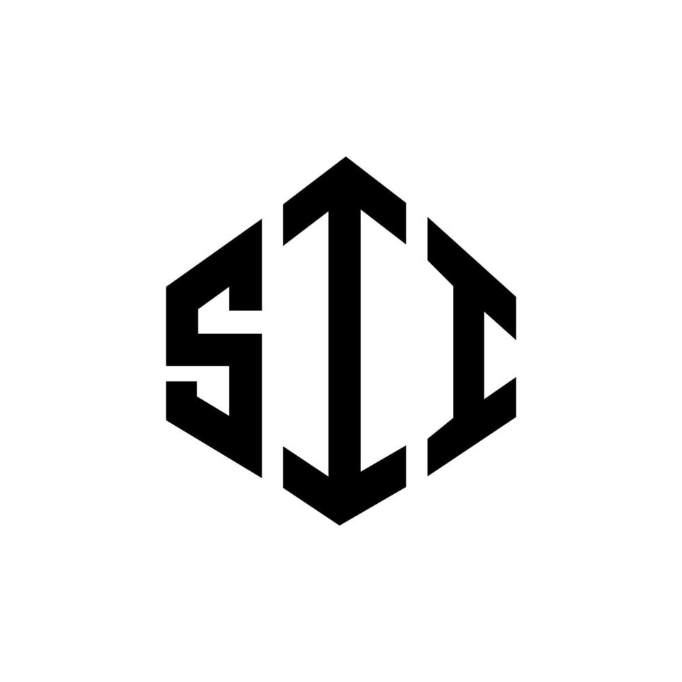 sii letter logo-ontwerp met veelhoekvorm. sii veelhoek en kubusvorm logo-ontwerp. sii zeshoek vector logo sjabloon witte en zwarte kleuren. sii monogram, bedrijfs- en onroerend goed logo.