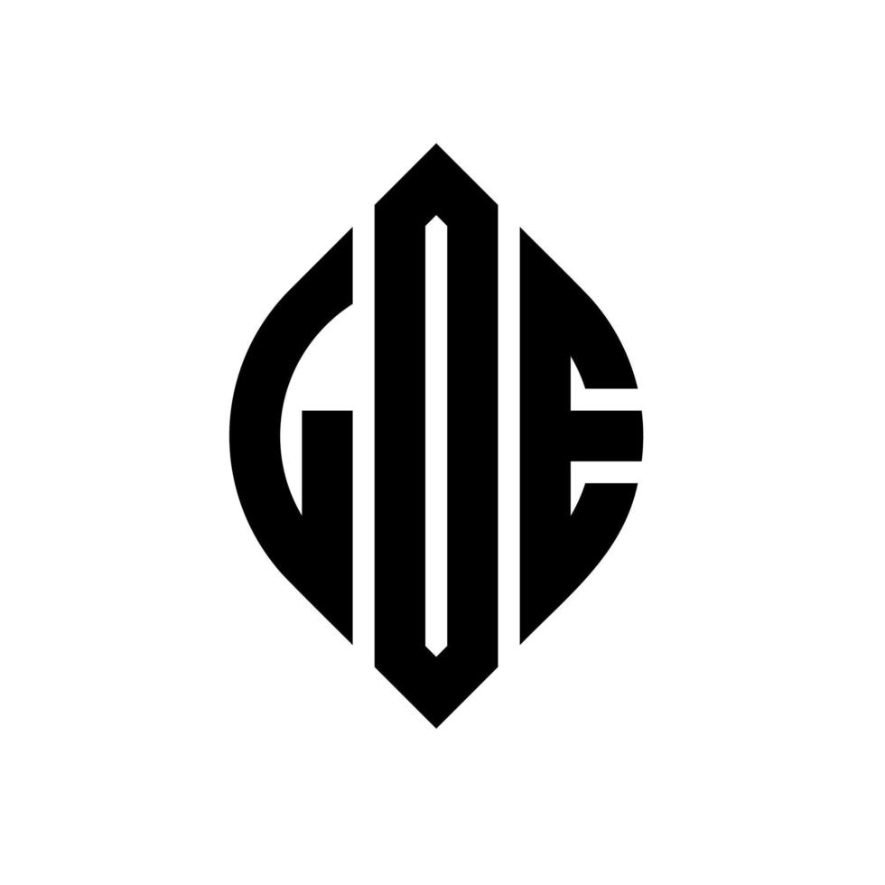 lde cirkel letter logo ontwerp met cirkel en ellipsvorm. lde ellipsletters met typografische stijl. de drie initialen vormen een cirkellogo. lde cirkel embleem abstracte monogram brief mark vector. vector