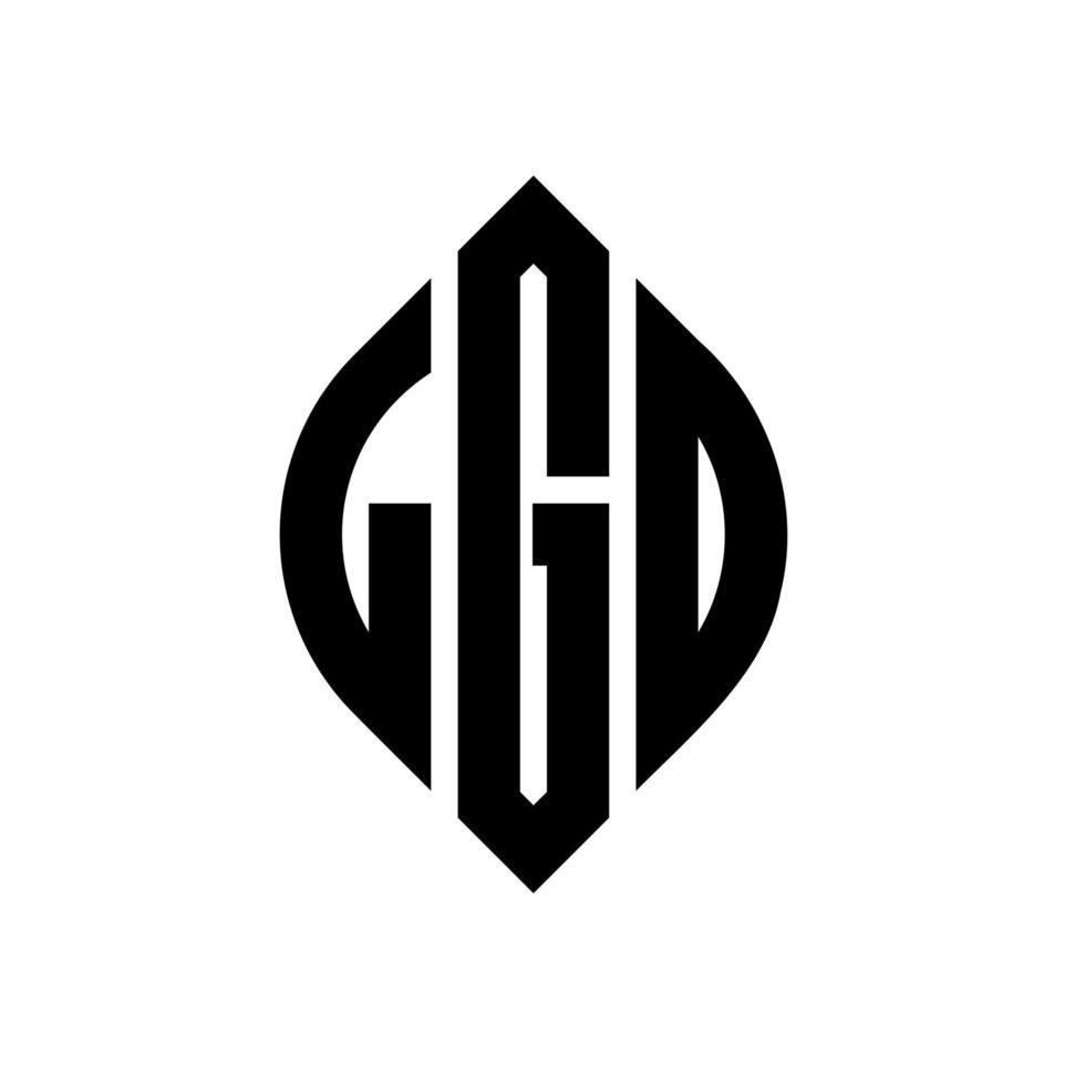 lgd cirkel letter logo ontwerp met cirkel en ellipsvorm. lgd ellipsletters met typografische stijl. de drie initialen vormen een cirkellogo. lgd cirkel embleem abstracte monogram brief mark vector. vector