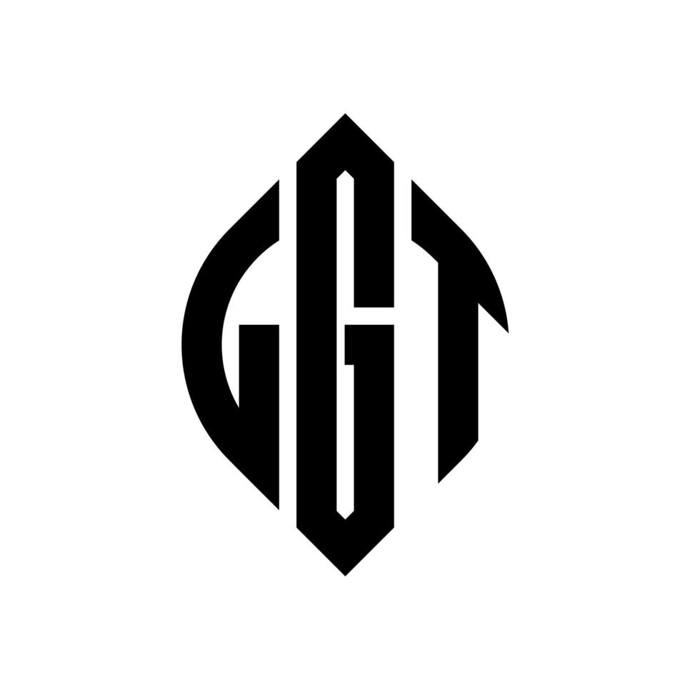 lgt cirkel letter logo ontwerp met cirkel en ellipsvorm. lgt ellipsletters met typografische stijl. de drie initialen vormen een cirkellogo. lgt cirkel embleem abstracte monogram brief mark vector. vector