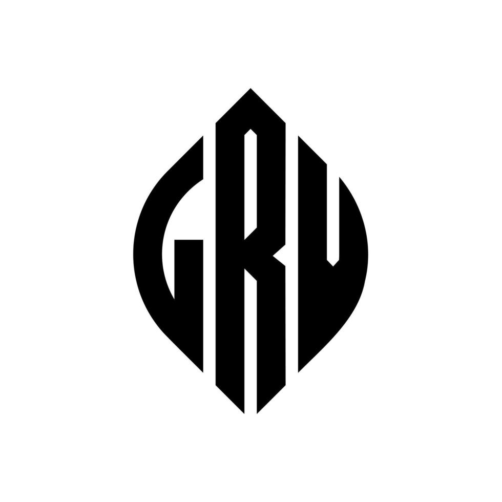 lrv cirkel letter logo ontwerp met cirkel en ellipsvorm. lrv ellipsletters met typografische stijl. de drie initialen vormen een cirkellogo. lrv cirkel embleem abstracte monogram brief mark vector. vector