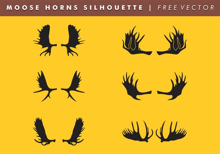 Moose Horns Silhouette Vector Free