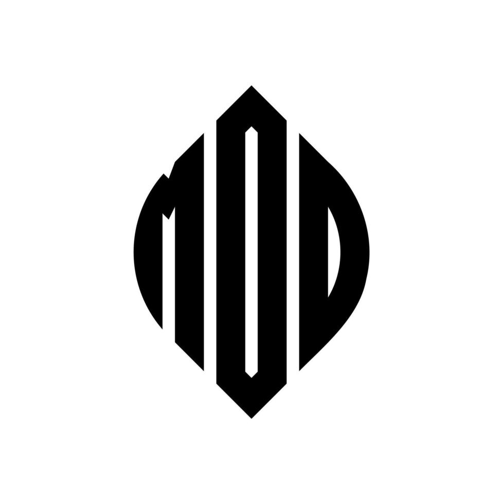 mdo cirkel letter logo ontwerp met cirkel en ellipsvorm. mdo ellipsletters met typografische stijl. de drie initialen vormen een cirkellogo. mdo cirkel embleem abstracte monogram brief mark vector. vector