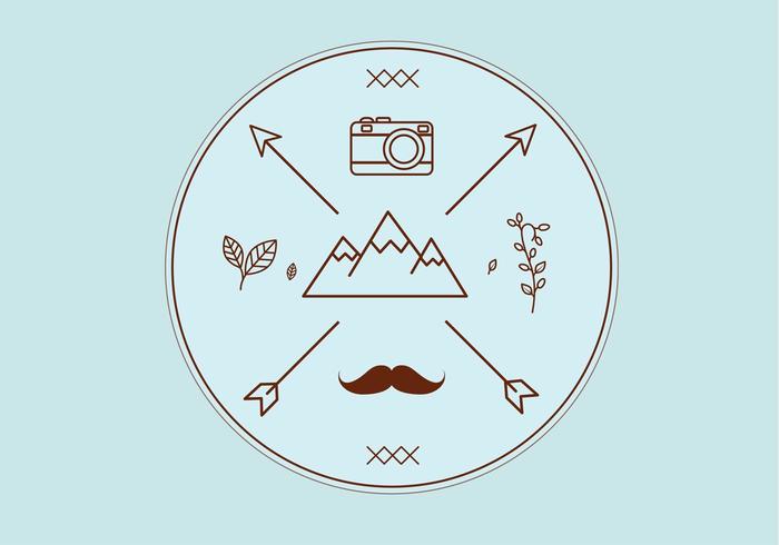 Hipster vector badge