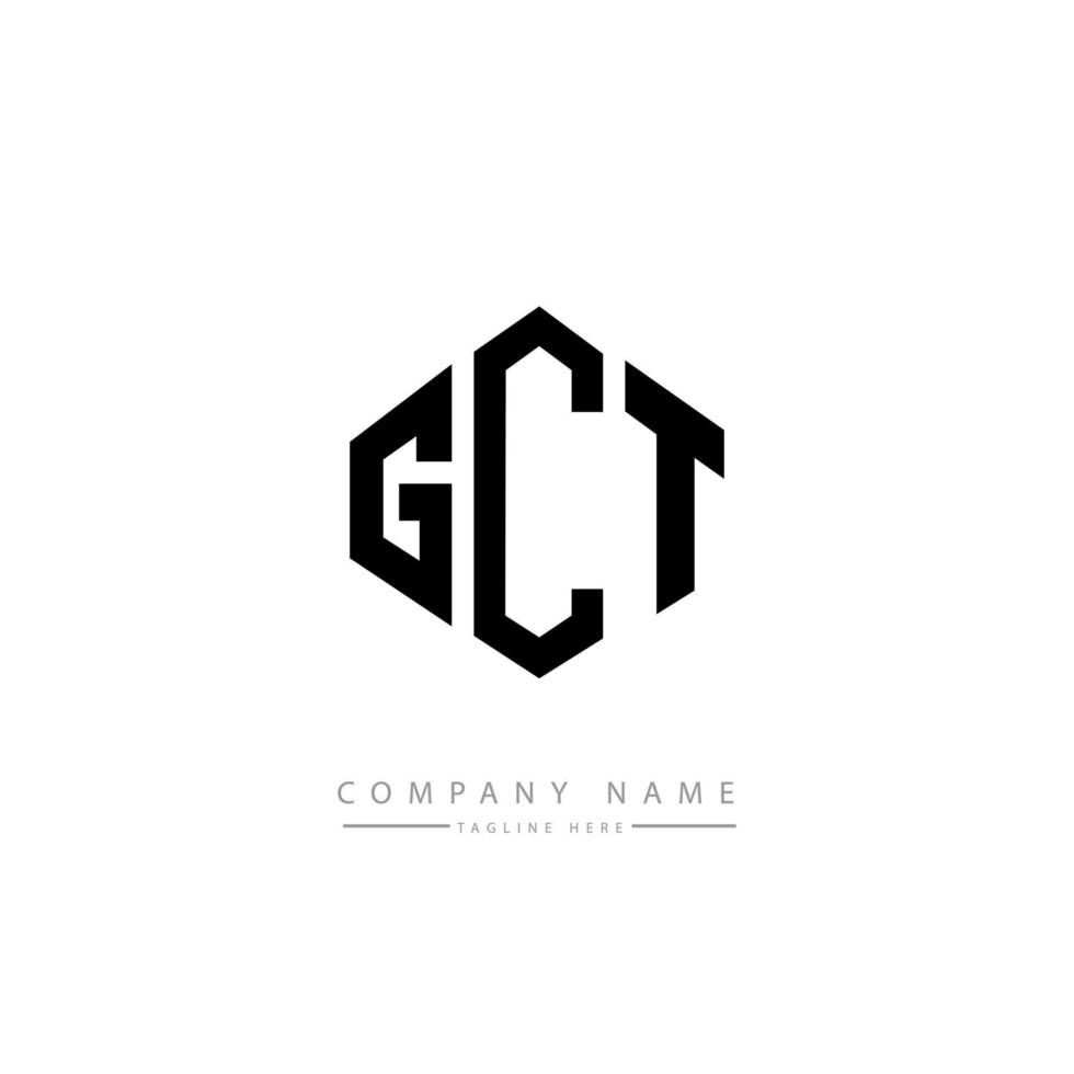 gct letter logo-ontwerp met veelhoekvorm. gct veelhoek en kubusvorm logo-ontwerp. gct zeshoek vector logo sjabloon witte en zwarte kleuren. gct-monogram, bedrijfs- en onroerendgoedlogo.