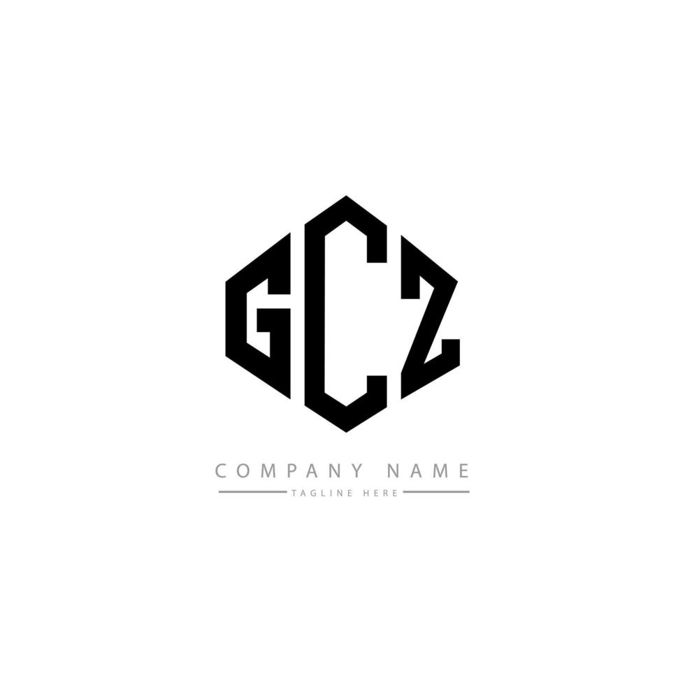 gcz letter logo-ontwerp met veelhoekvorm. gcz veelhoek en kubusvorm logo-ontwerp. gcz zeshoek vector logo sjabloon witte en zwarte kleuren. gcz-monogram, bedrijfs- en onroerendgoedlogo.