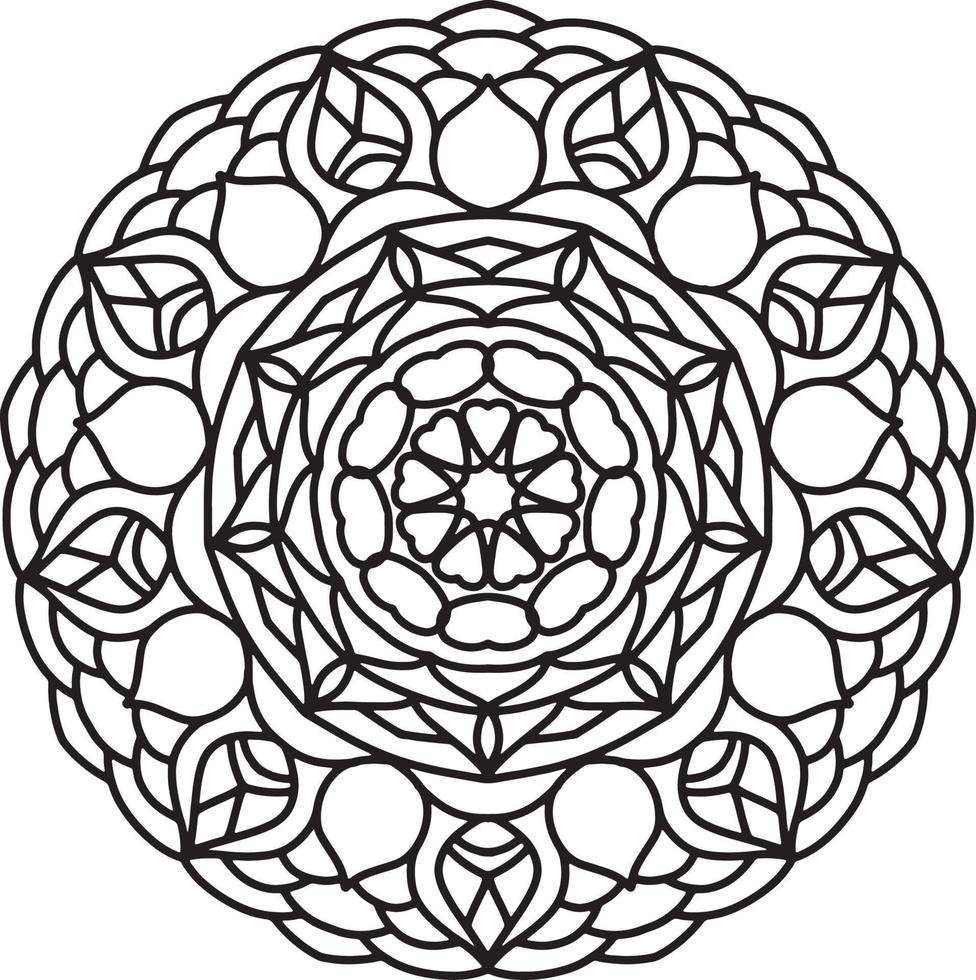 bloem mandala patroon. decoratief cirkelornament in etnische oosterse stijl. vector