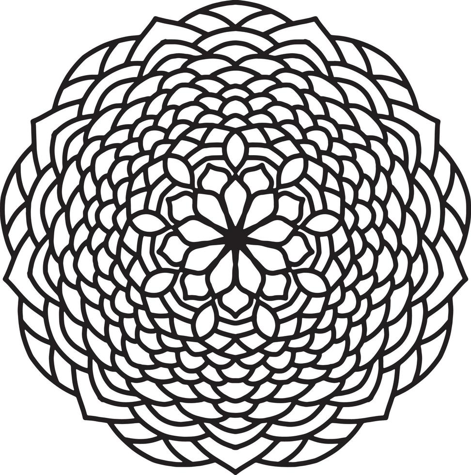 bloem mandala patroon. decoratief cirkelornament in etnische oosterse stijl. vector