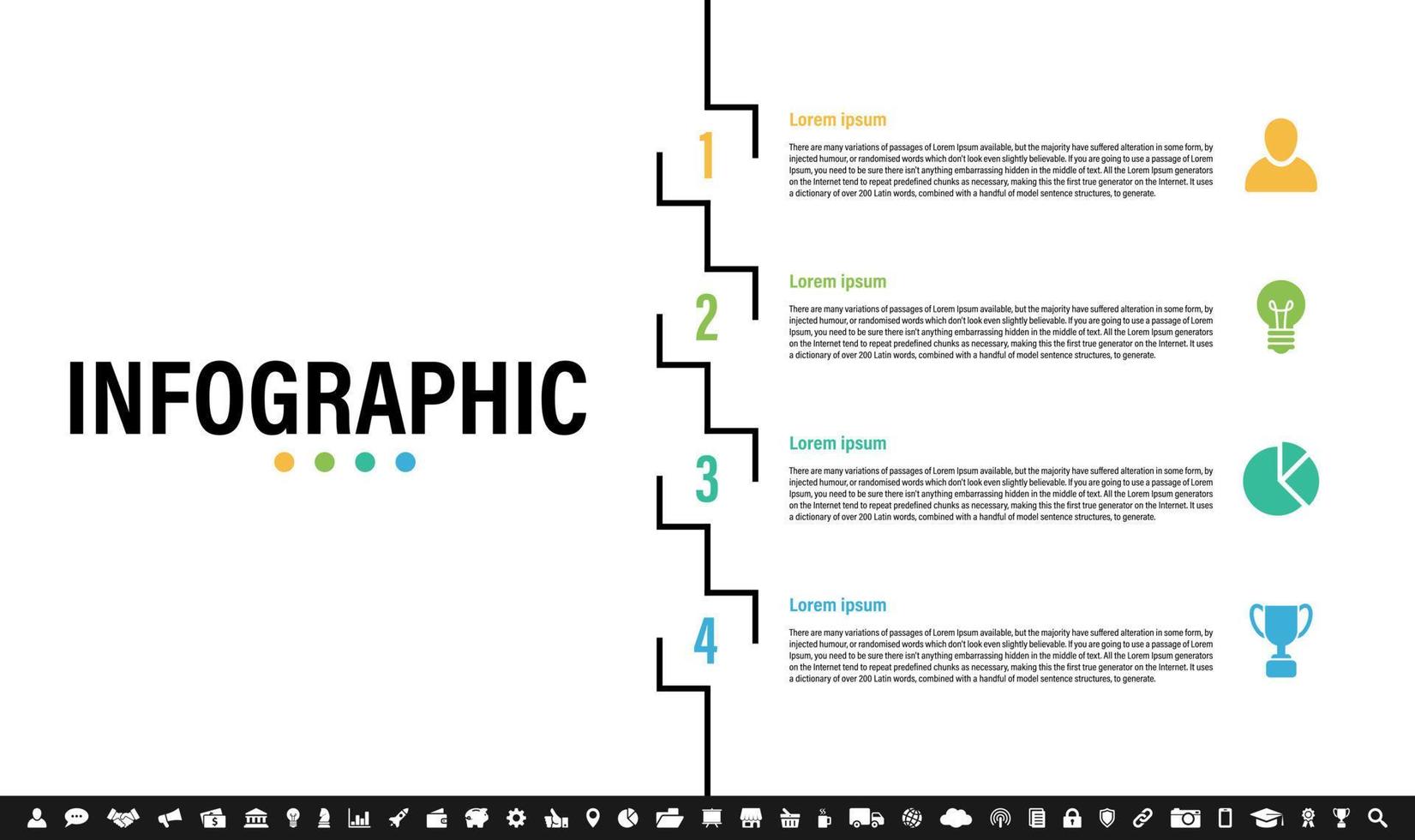 infographic ontwerpsjabloon met bedrijfsconcept vector