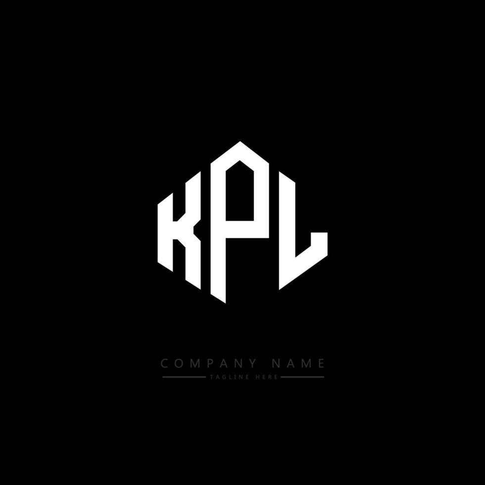 kpl letter logo-ontwerp met veelhoekvorm. kpl veelhoek en kubusvorm logo-ontwerp. kpl zeshoek vector logo sjabloon witte en zwarte kleuren. kpl-monogram, bedrijfs- en onroerendgoedlogo.