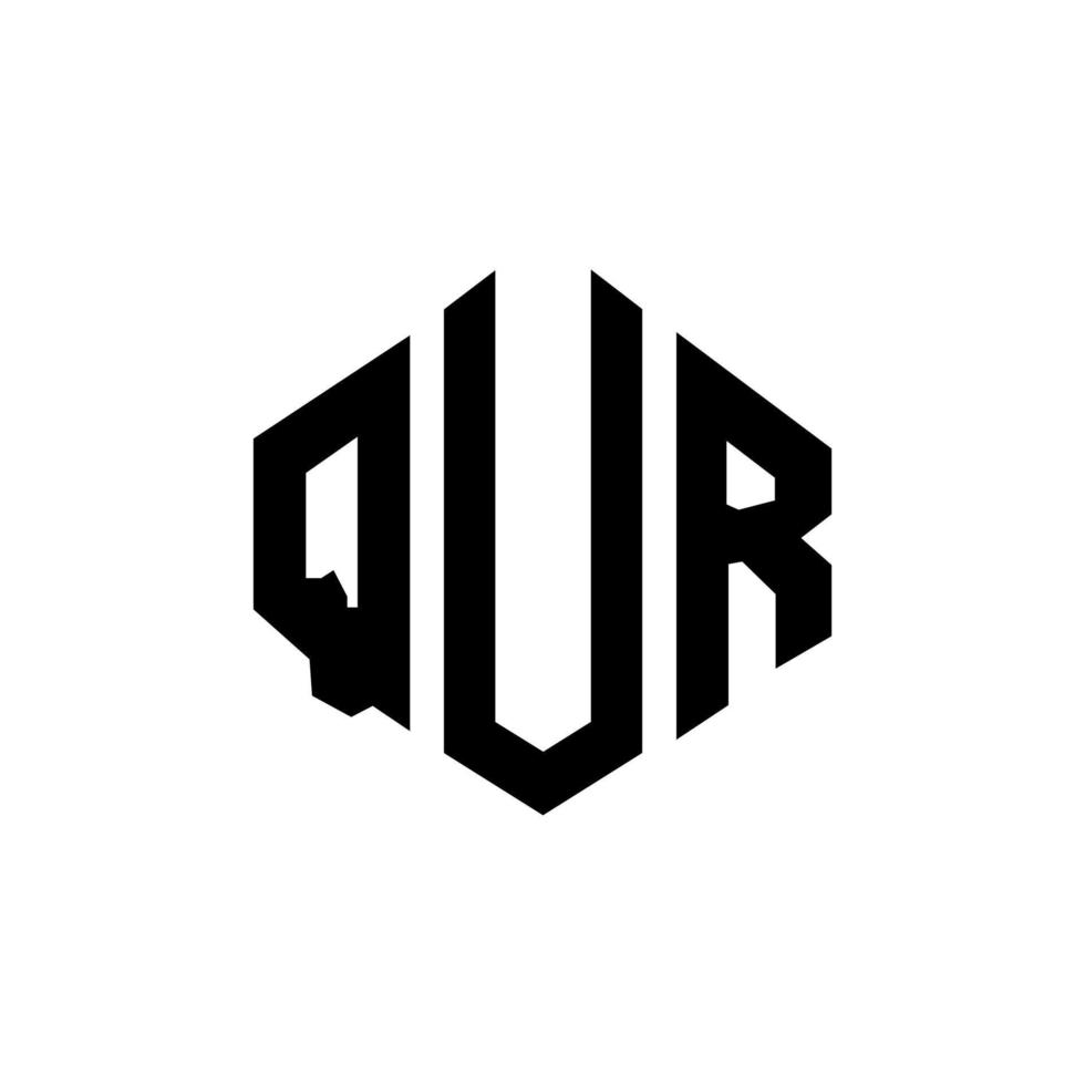 qur letter logo-ontwerp met veelhoekvorm. qur veelhoek en kubusvorm logo-ontwerp. qur zeshoek vector logo sjabloon witte en zwarte kleuren. qur monogram, business en onroerend goed logo.