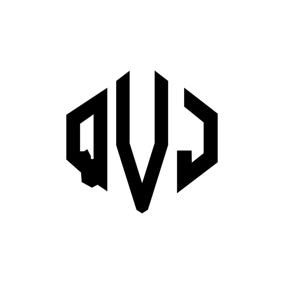 qvj letter logo-ontwerp met veelhoekvorm. qvj veelhoek en kubusvorm logo-ontwerp. qvj zeshoek vector logo sjabloon witte en zwarte kleuren. qvj monogram, bedrijfs- en onroerend goed logo.