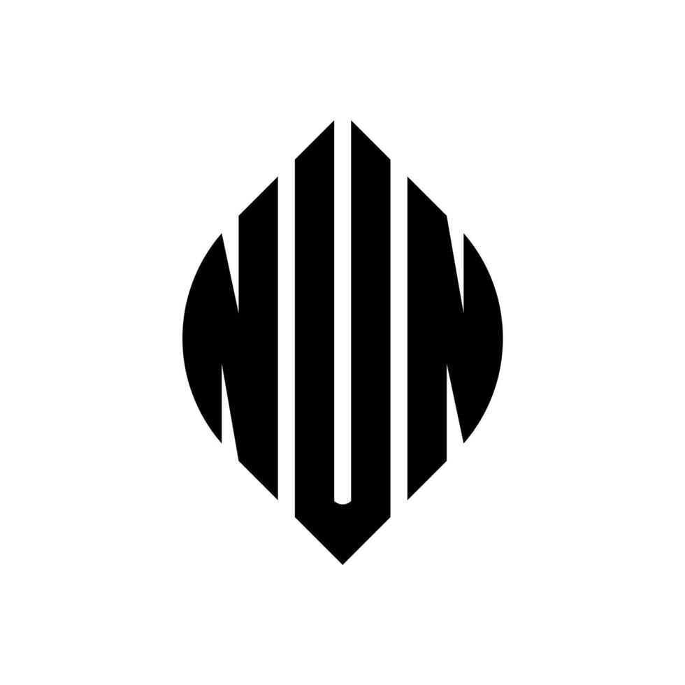 non cirkel brief logo ontwerp met cirkel en ellipsvorm. non ellips letters met typografische stijl. de drie initialen vormen een cirkellogo. non cirkel embleem abstracte monogram brief mark vector. vector