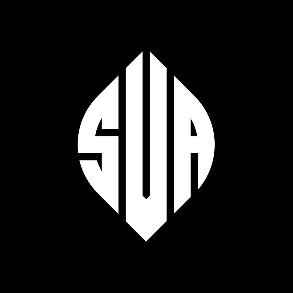 sva cirkel letter logo ontwerp met cirkel en ellipsvorm. sva ellipsletters met typografische stijl. de drie initialen vormen een cirkellogo. sva cirkel embleem abstracte monogram brief mark vector. vector