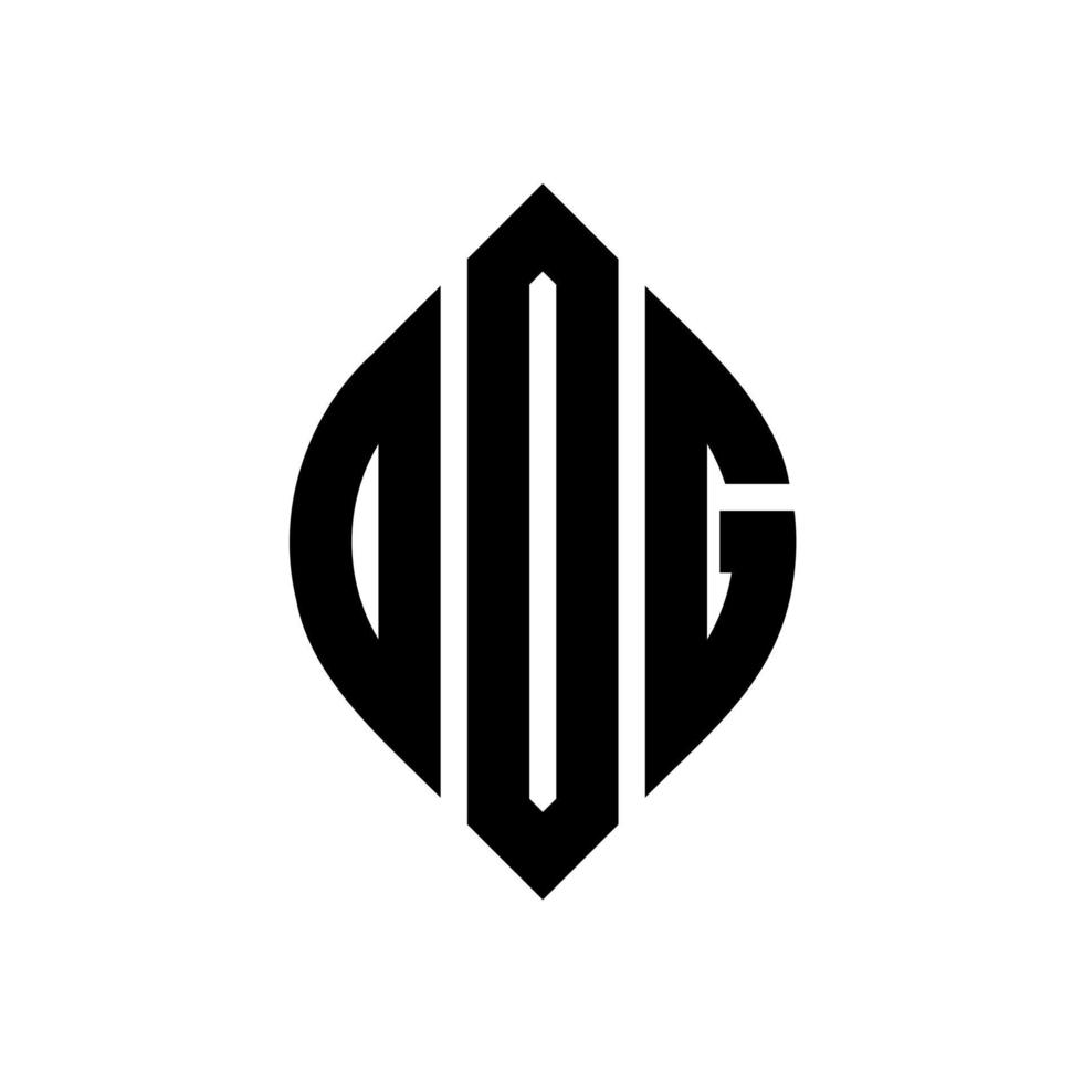 odg cirkel letter logo-ontwerp met cirkel en ellipsvorm. odg ellipsletters met typografische stijl. de drie initialen vormen een cirkellogo. odg cirkel embleem abstracte monogram brief mark vector. vector