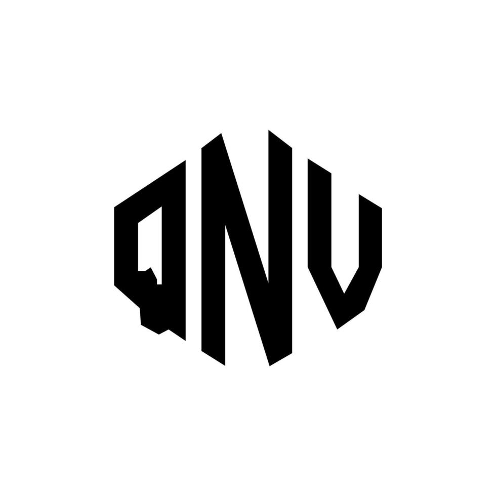 qnv letter logo-ontwerp met veelhoekvorm. qnv veelhoek en kubusvorm logo-ontwerp. qnv zeshoek vector logo sjabloon witte en zwarte kleuren. qnv-monogram, bedrijfs- en onroerendgoedlogo.