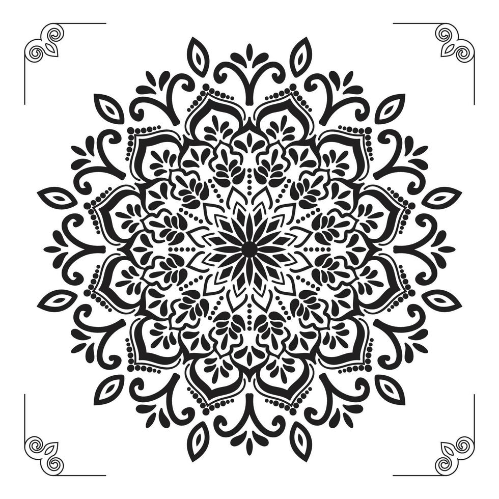 creatief, modern, abstract en professioneel luxe siermandala-achtergrondontwerp of patroonontwerpvector vector