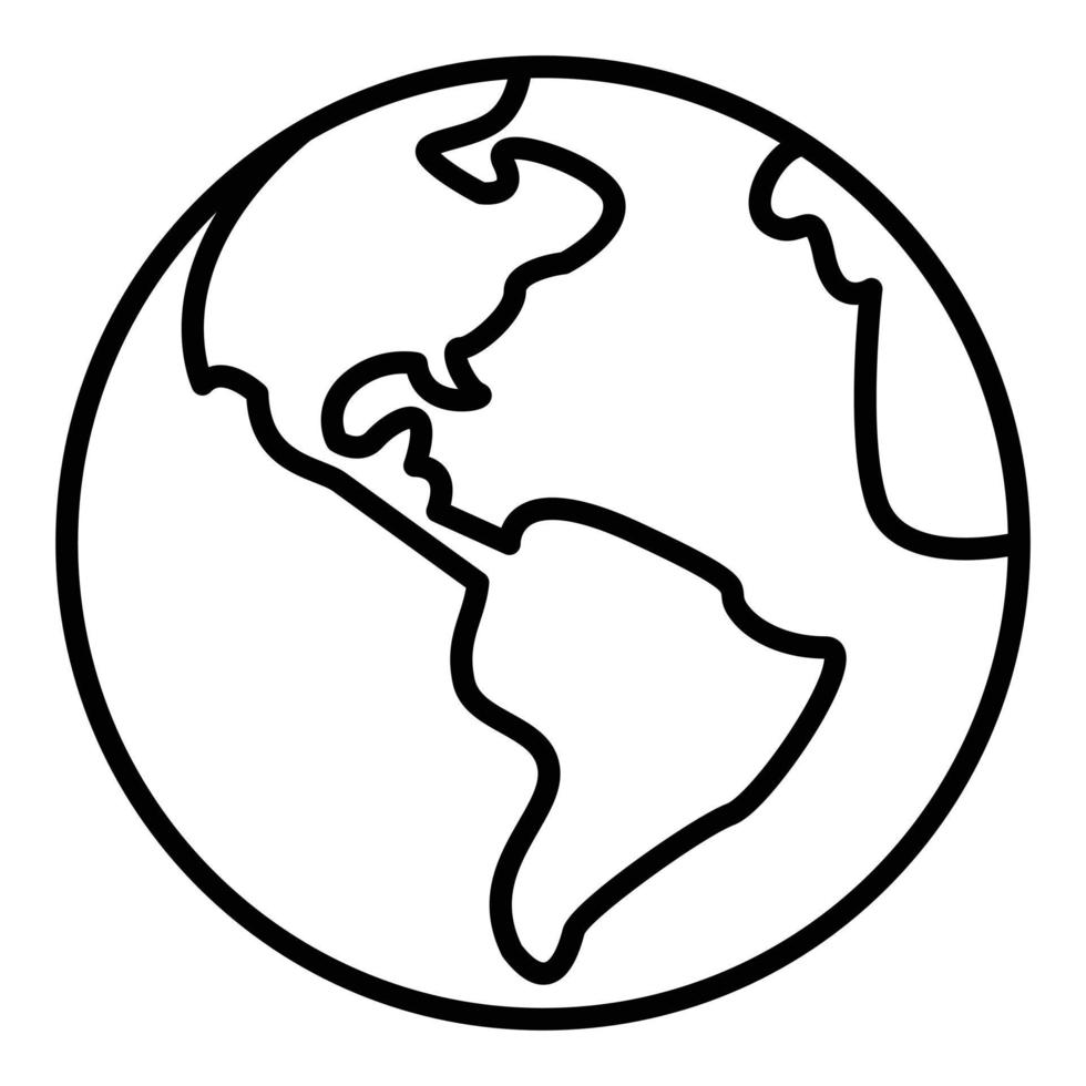 wereldbol pictogramstijl vector