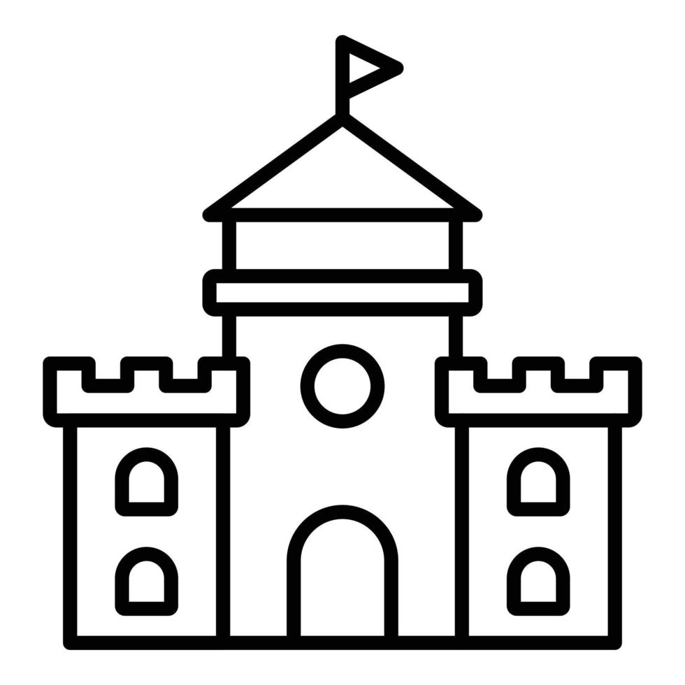 kasteel pictogramstijl vector