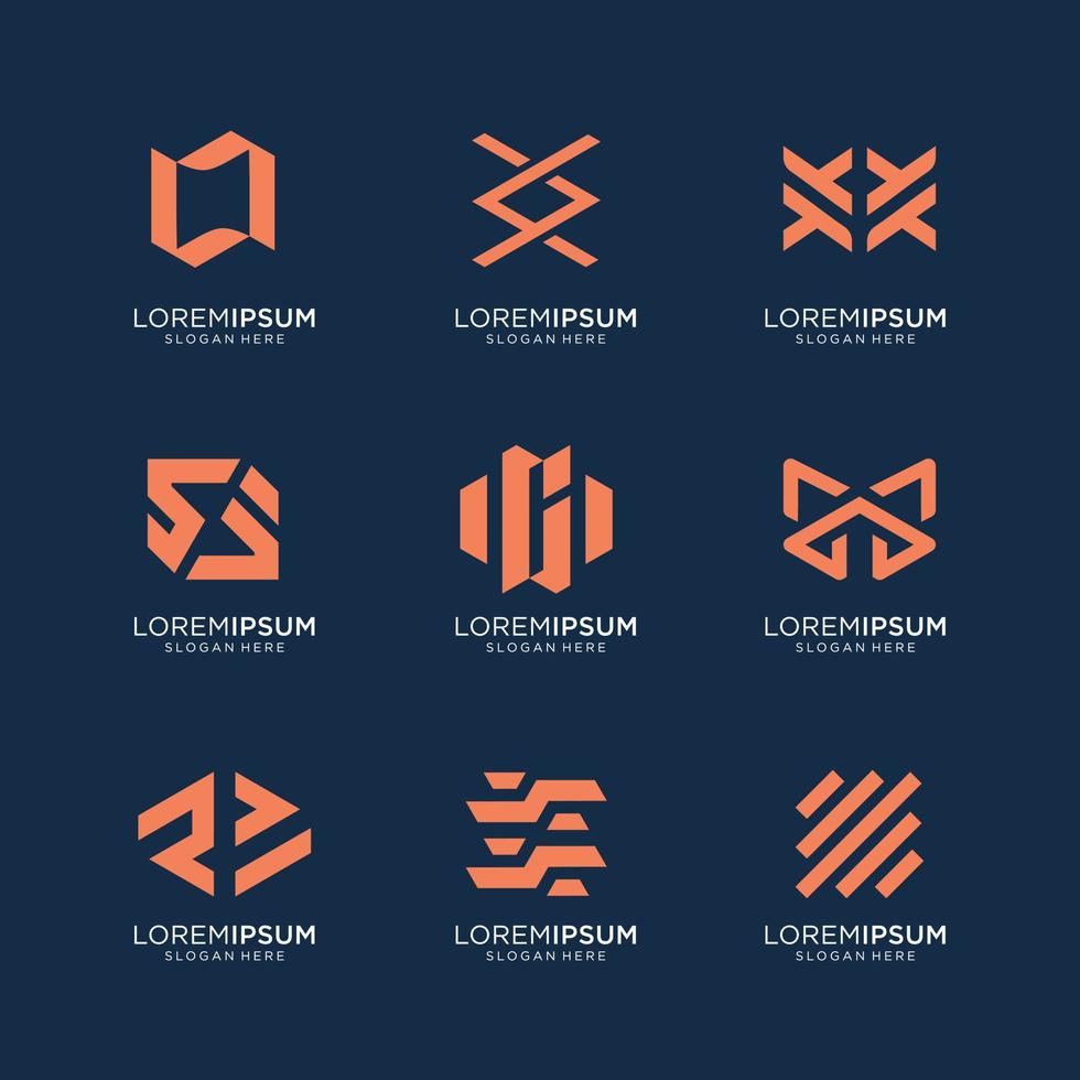 abstracte logo afbeelding afbeelding in moderne stijl. goed voor internet, tech, merk, monogram, abstract, advertising.premium vector
