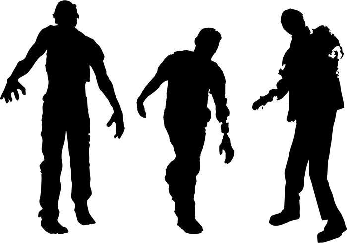 Gratis Vector Zombie Silhouet