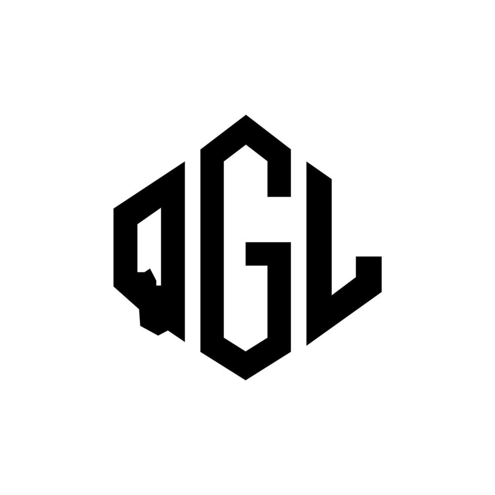 qgl letter logo-ontwerp met veelhoekvorm. qgl veelhoek en kubusvorm logo-ontwerp. qgl zeshoek vector logo sjabloon witte en zwarte kleuren. qgl-monogram, bedrijfs- en onroerendgoedlogo.