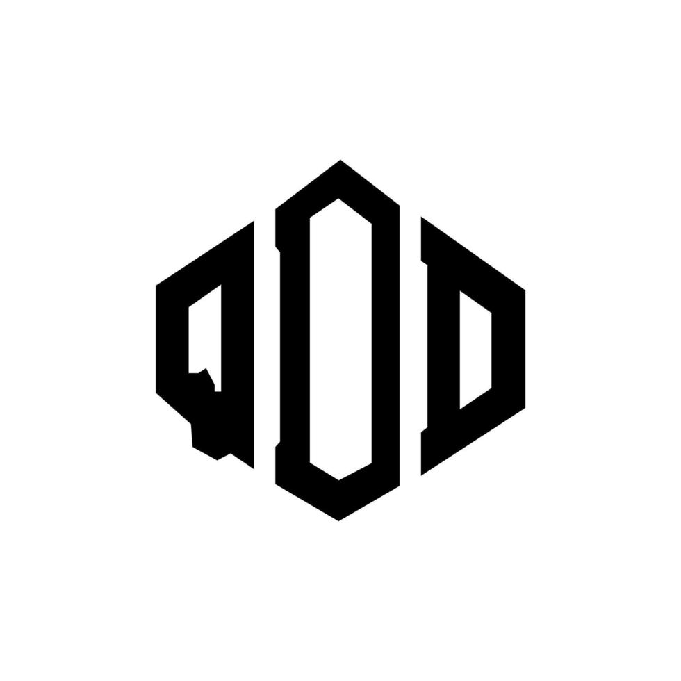 qdd letter logo-ontwerp met veelhoekvorm. qdd veelhoek en kubusvorm logo-ontwerp. qdd zeshoek vector logo sjabloon witte en zwarte kleuren. qdd-monogram, bedrijfs- en onroerendgoedlogo.