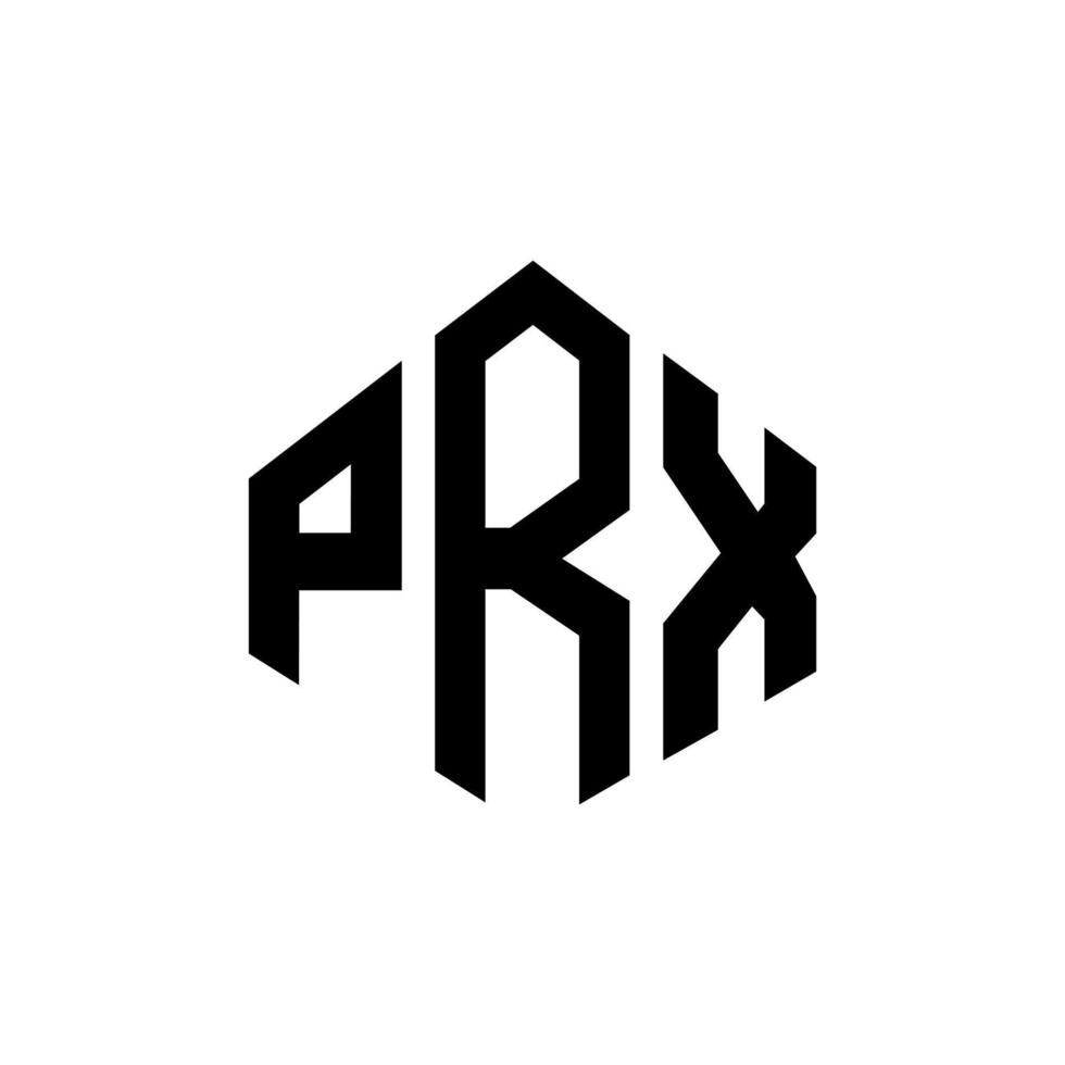 prx letter logo-ontwerp met veelhoekvorm. prx veelhoek en kubusvorm logo-ontwerp. prx zeshoek vector logo sjabloon witte en zwarte kleuren. prx-monogram, bedrijfs- en onroerendgoedlogo.