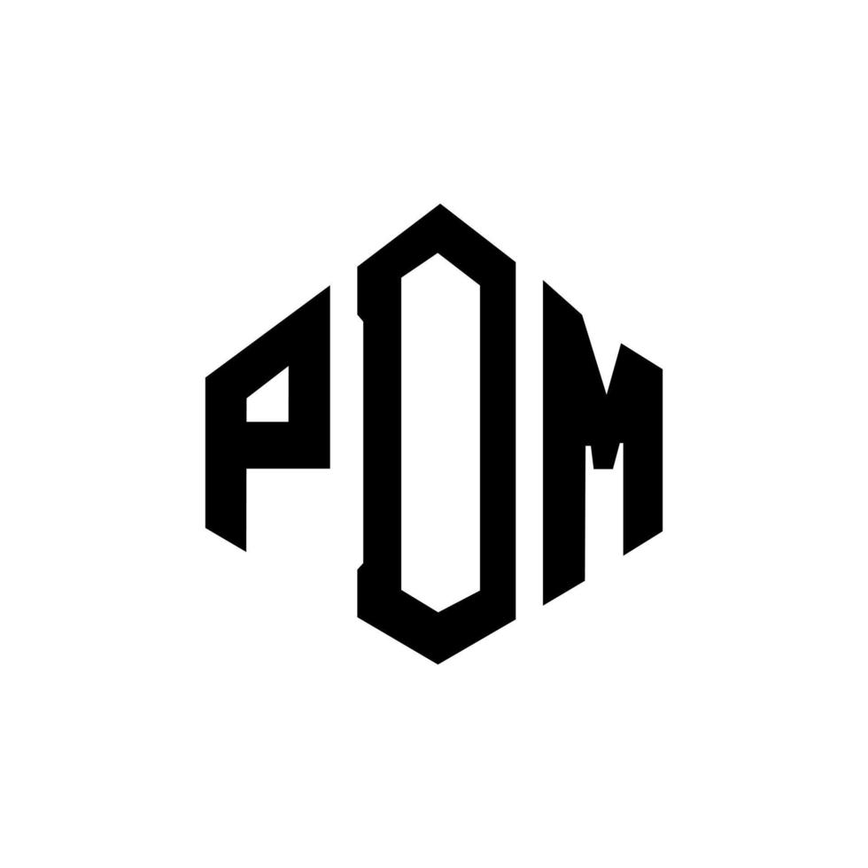 pdm letter logo-ontwerp met veelhoekvorm. pdm veelhoek en kubusvorm logo-ontwerp. pdm zeshoek vector logo sjabloon witte en zwarte kleuren. pdm-monogram, bedrijfs- en onroerendgoedlogo.