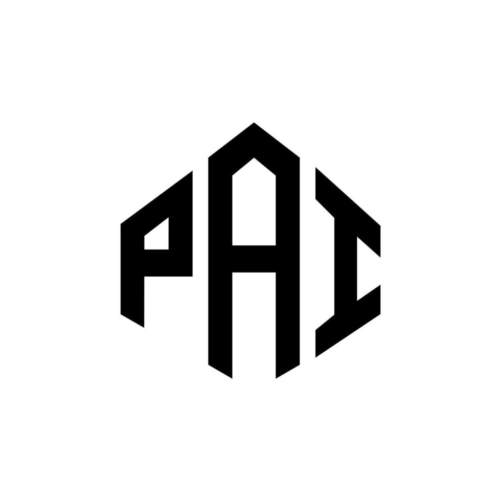 pai letter logo-ontwerp met veelhoekvorm. pai veelhoek en kubusvorm logo-ontwerp. pai zeshoek vector logo sjabloon witte en zwarte kleuren. pai monogram, business en onroerend goed logo.