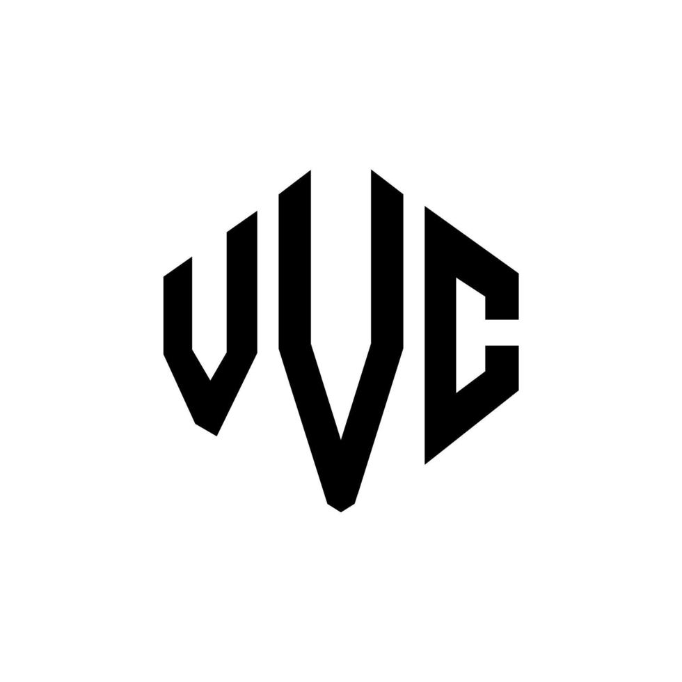 vvc letter logo-ontwerp met veelhoekvorm. vvc veelhoek en kubusvorm logo-ontwerp. vvc zeshoek vector logo sjabloon witte en zwarte kleuren. vvc-monogram, bedrijfs- en onroerendgoedlogo.