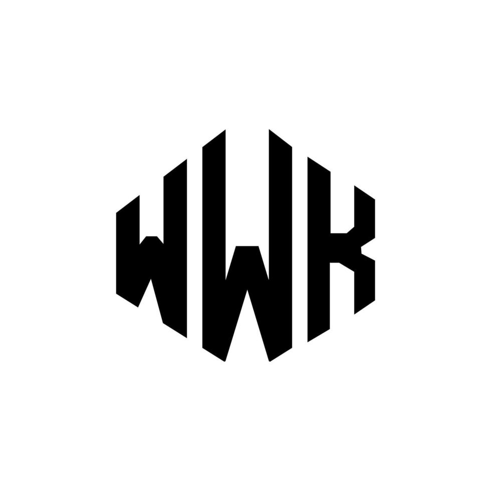 wwk letter logo-ontwerp met veelhoekvorm. wwk veelhoek en kubusvorm logo-ontwerp. wwk zeshoek vector logo sjabloon witte en zwarte kleuren. wwk monogram, business en onroerend goed logo.